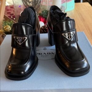 Prada Women's Black Patent Leather Heels